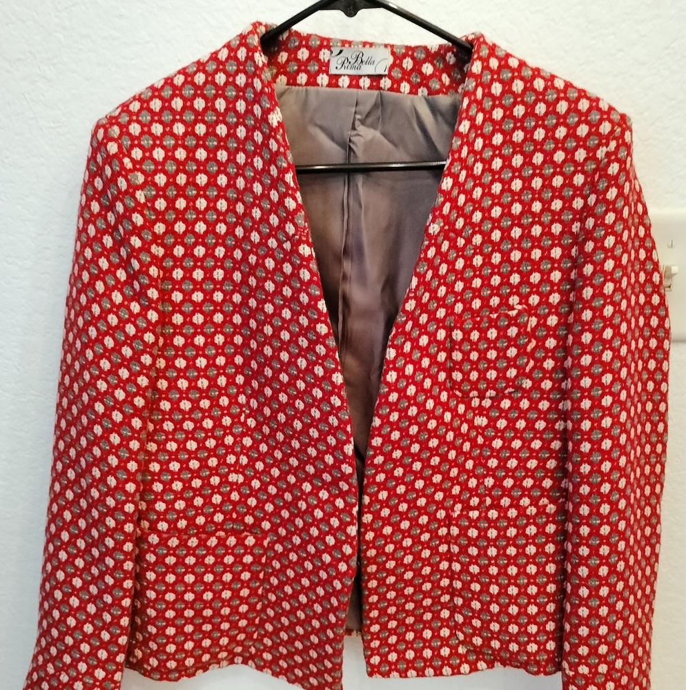 Red textured jacket